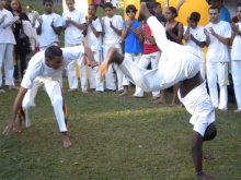 Apresentação de capoeira foi um dos destaques na inauguração do telecentro Bom Jesus