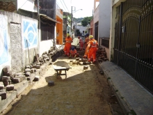Obras na Rua Osvaldo Zambom Filho no Jd. Santa Marcelina no Tremembé