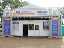 A tenda do CAT ficará 45 dias na Brasilândia e prestará os mesmos serviços das unidades fixas