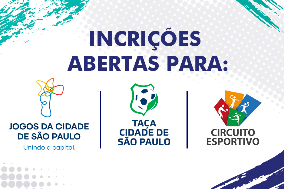 Na imagem, banner sobre inscrições abertas dos campeonatos esportivos da Secretaria Municipal de Esportes e Lazer (SEME).