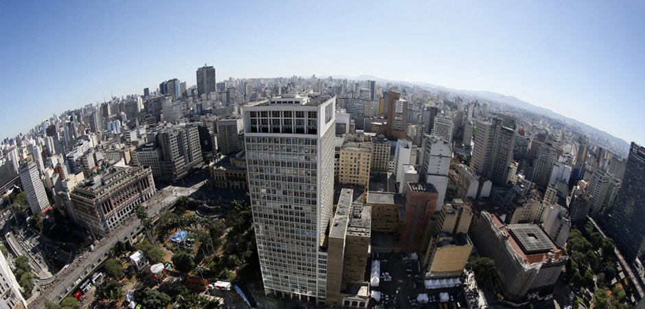 Foto aérea da cidade de São Paulo.