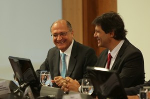 Governador de São Paulo, Geraldo Alckmin, e o Prefeito de São Paulo, Fernando Haddad. Foto: Fabio Rodrigues Pozzebom/Agência Brasil