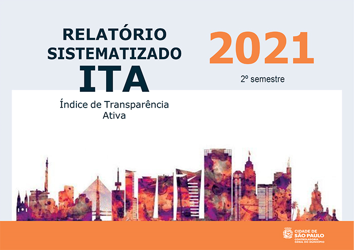 Capa do relatório do Índice de Transparência Ativa (ITA) - 2021