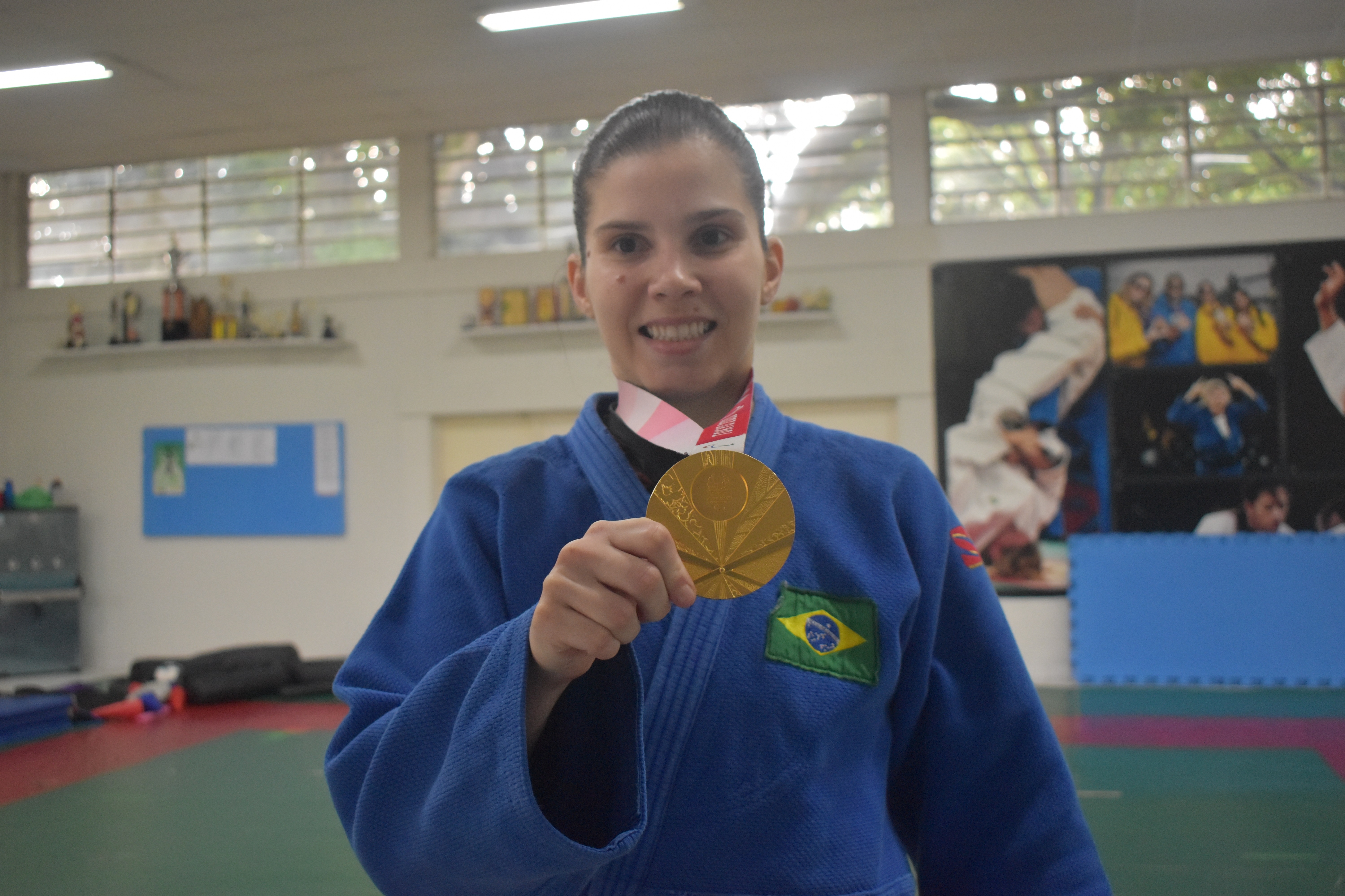 Na imagem, a judoca Alana Maldonado 
