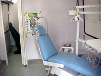 Consultório Odontológico dentro do ônibus médico