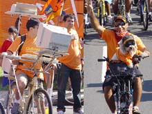 Bicicletas diferentes invadiram o Parque Ibirapuera