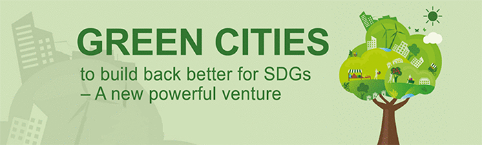 Banner de divulgação do programa "Green Cities"