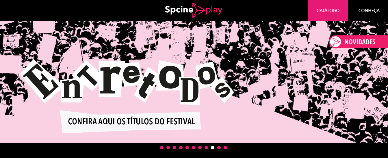 Print da tela da SPCine com a divulgação do festival Entre Todos.