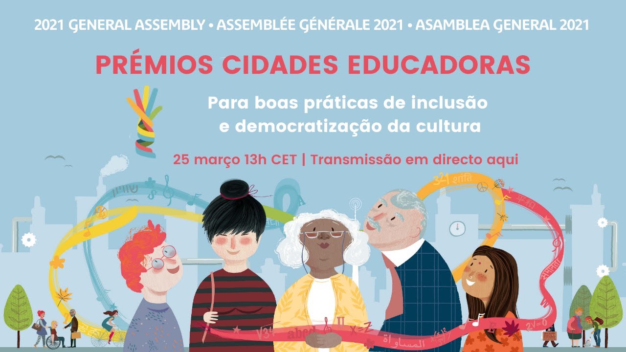Banner de divulgação da Assembleia Geral de Cidades Educadoras da AICE.