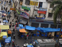 Vista aérea da rua Capitão Tiago Luz, que recebe obras de melhorias