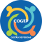 A imagem, logo da Coordenadoria de Gestão de Pessoas, é um círculo com a palavra COGEP no centro. Ao redor dela, 4 traços circulares que dão a ideia de pessoas interagindo