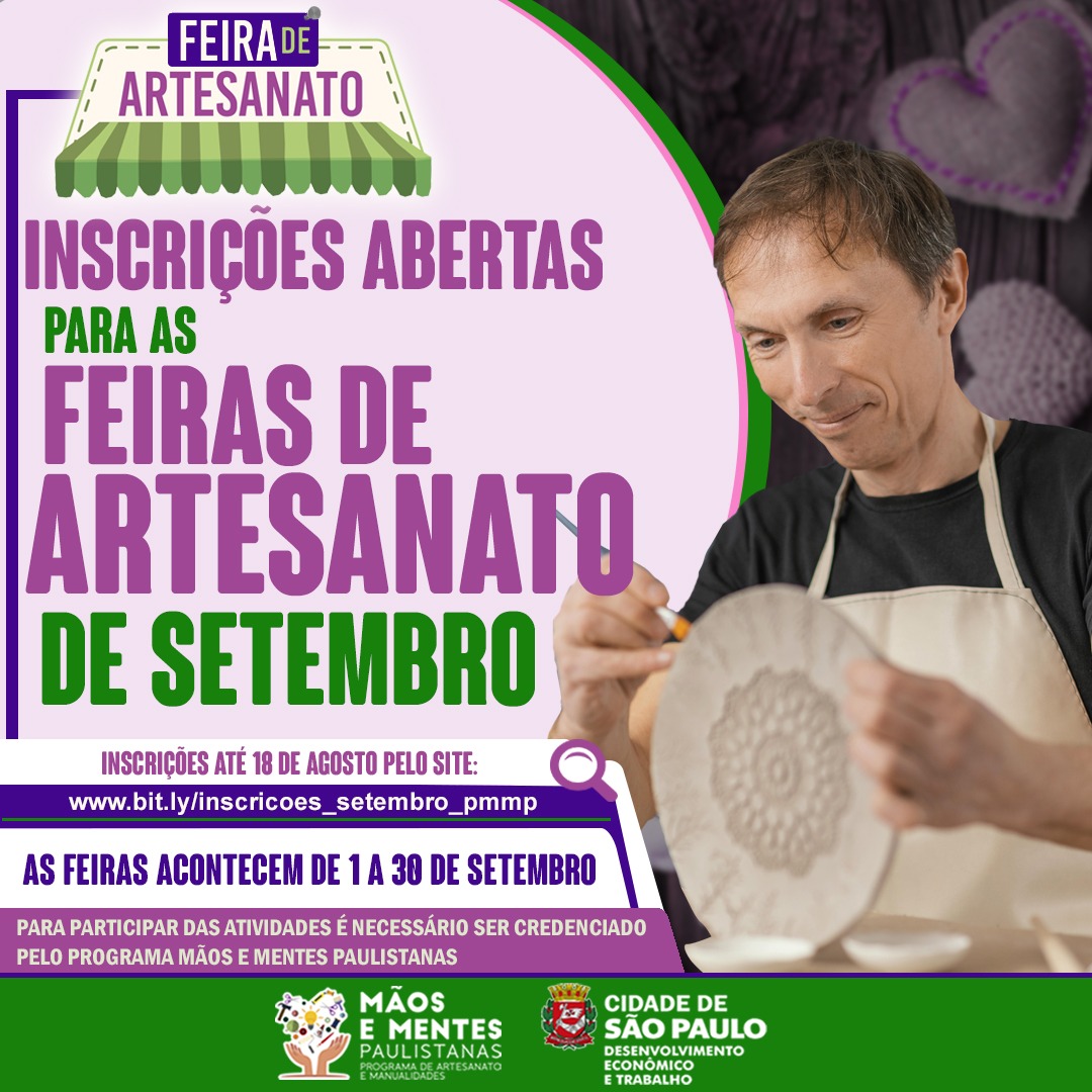 Confira as feiras e artesãos e empreendedores deste final de