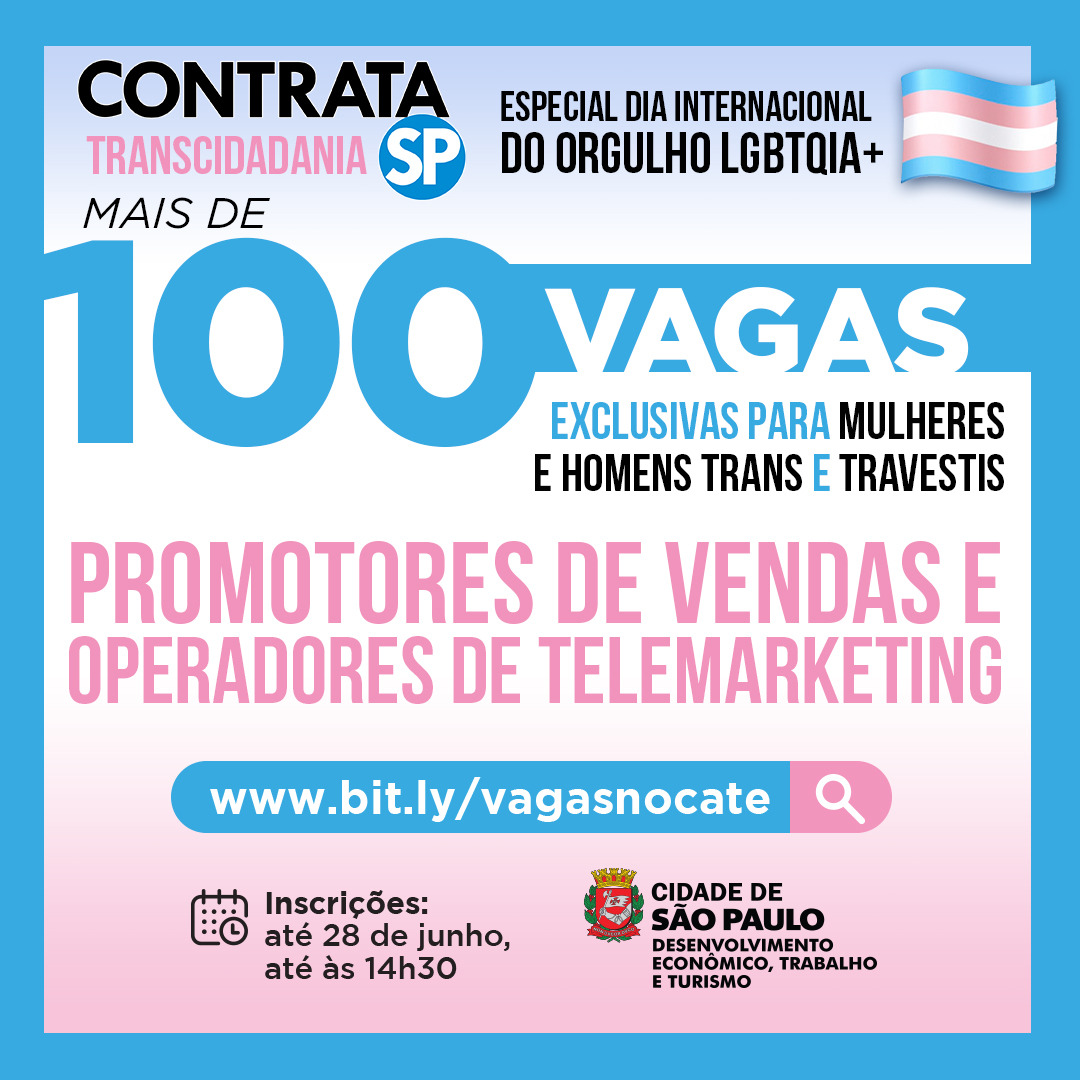 Prefeitura busca parcerias para inclusão da comunidade trans no mercado de  trabalho