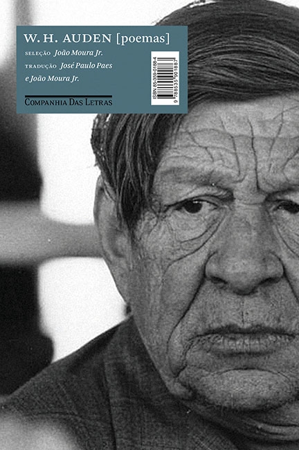 Capa do livro com foto em preto e branco do autor W.H. Auden. Na faixa, do lado superior esquerdo, tem faixa em cinza azulado dom o título e nome do autor. 