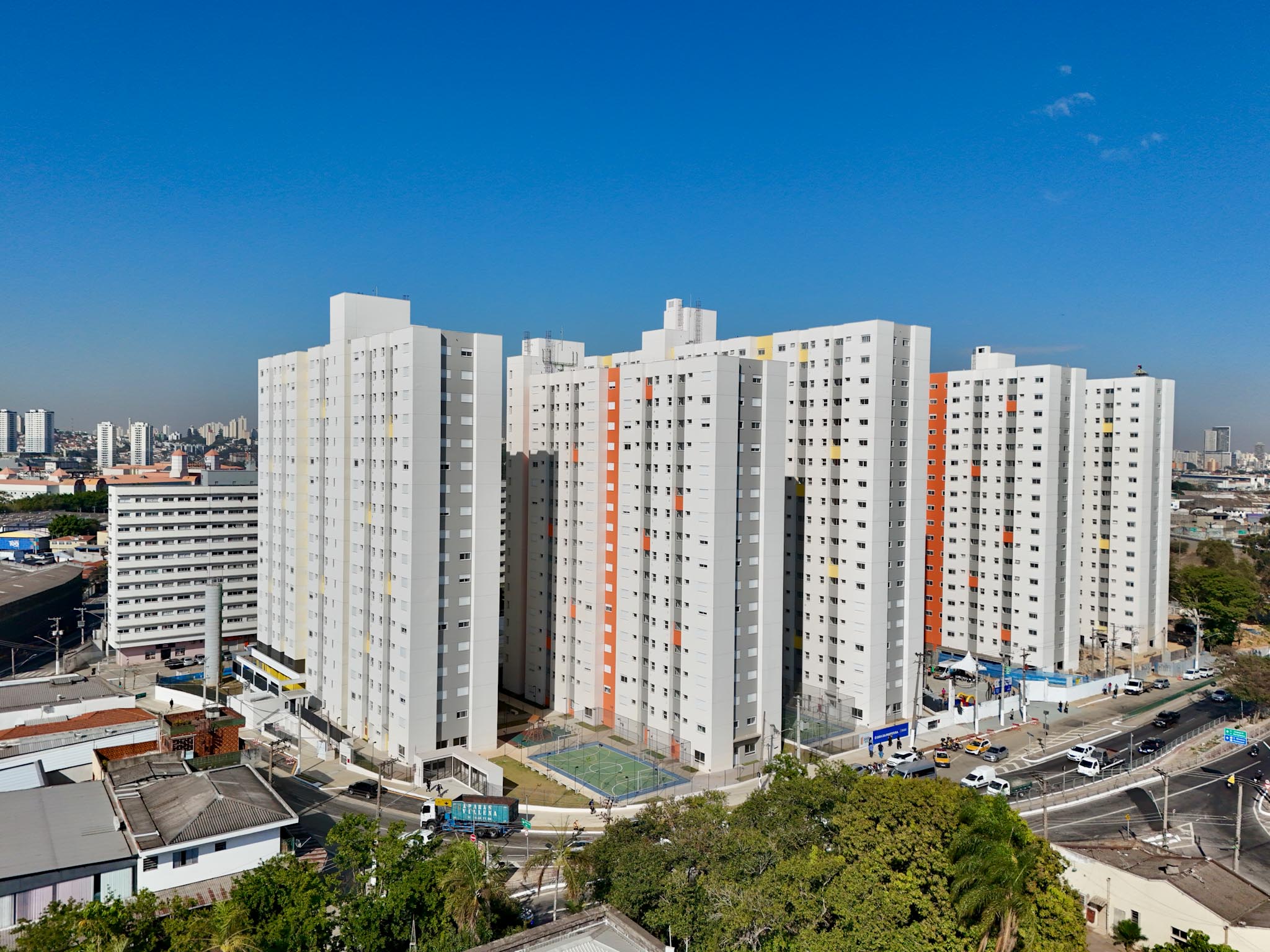 Vista aérea das torres do empreendimento Major Paladino.