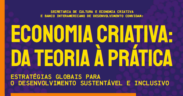 Na imagem, arte de projeto de Economia Criativa