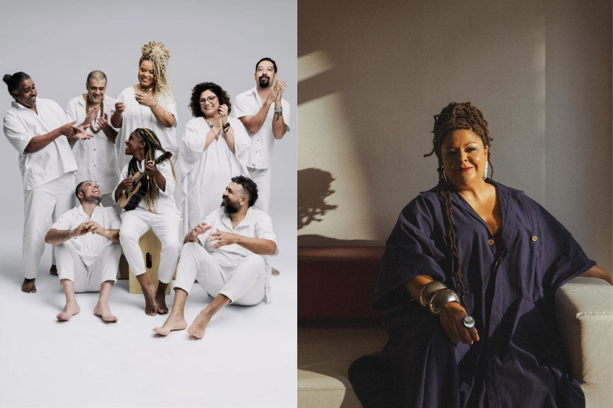 Roda Samba pros Orixás e cantora Fabiana Cozza. Foto: divulgação.