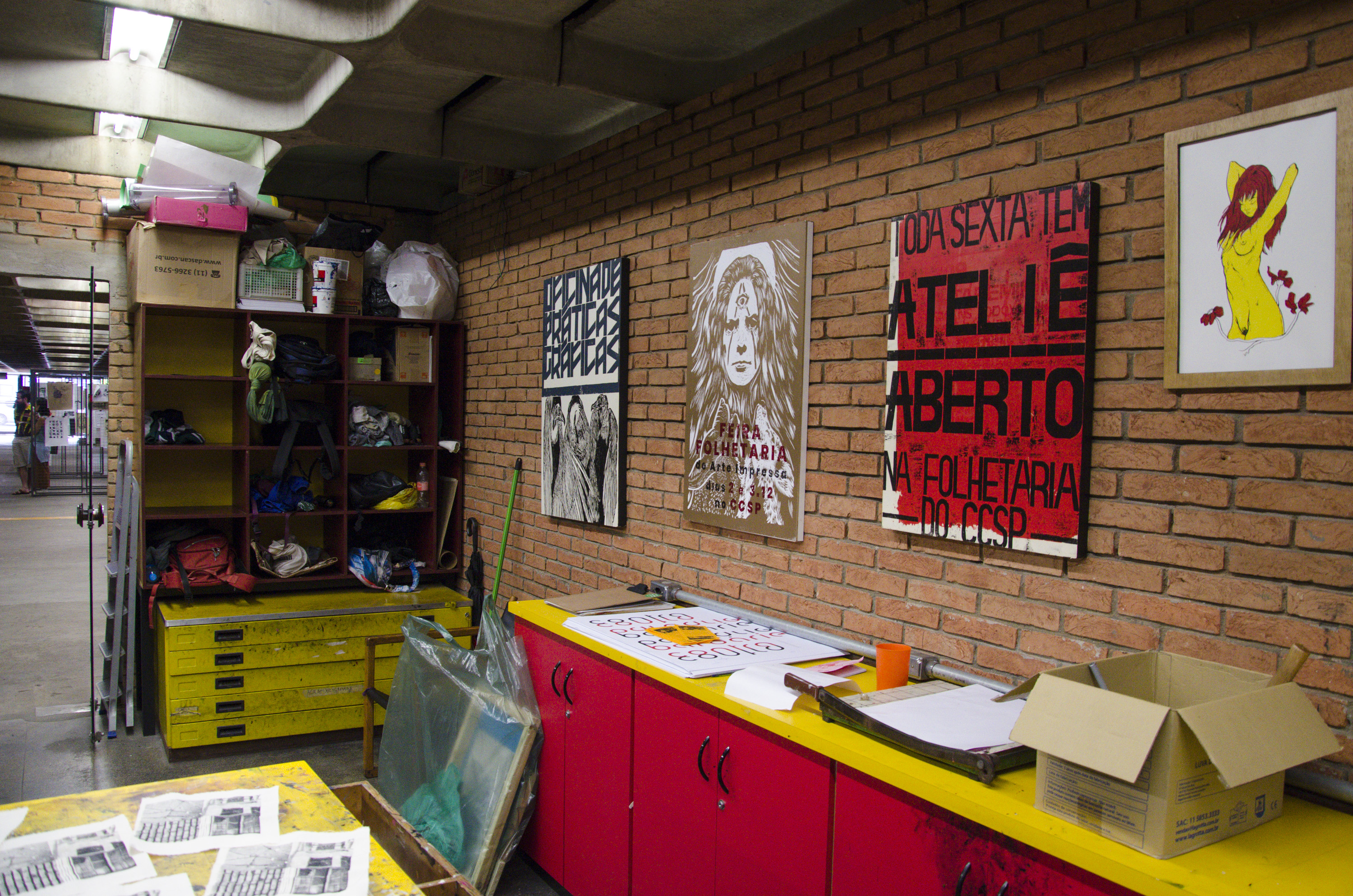 Espaço da folhetaria no CCSP. Foto: Divulgação
