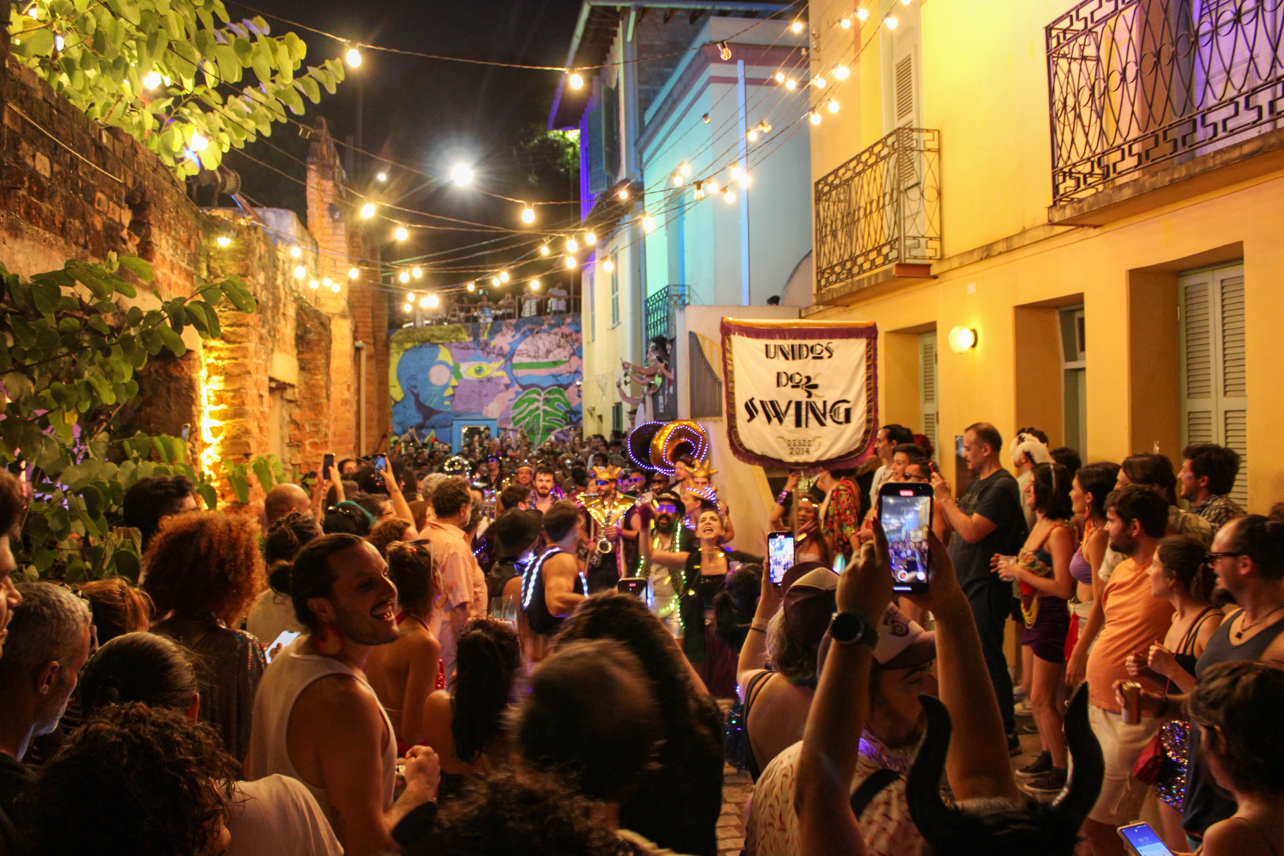 Bloco “Unidos do Swing”, no Centro Cultural Vila Itororó, em 2025. Foto: divulgação.