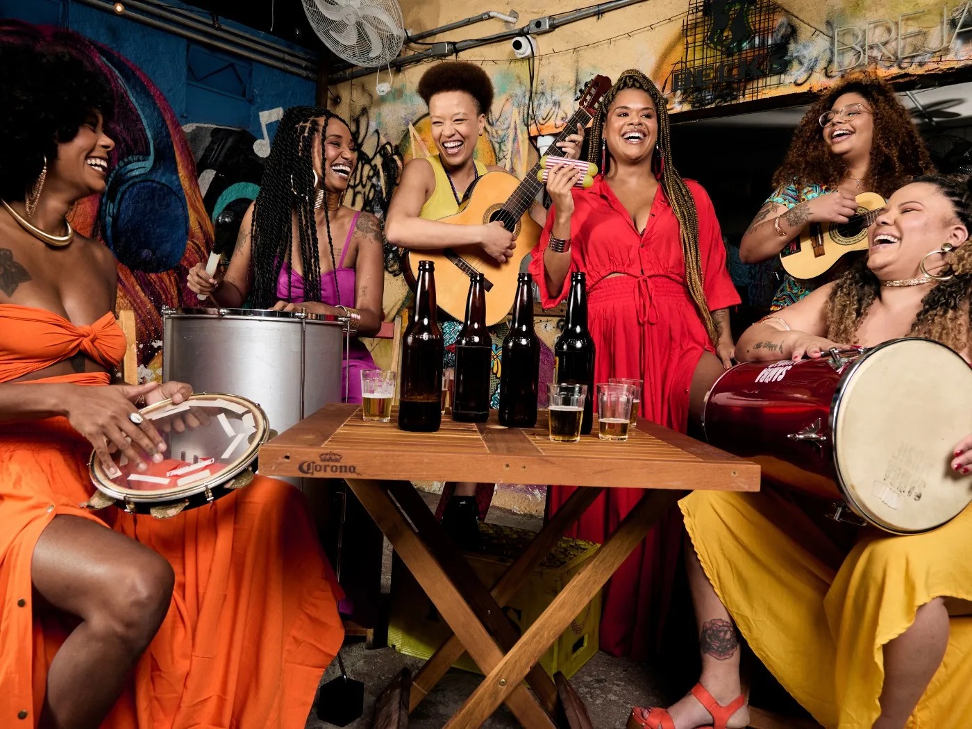 Integrantes do grupo de samba Preta Batuque. Foto: Divulgação