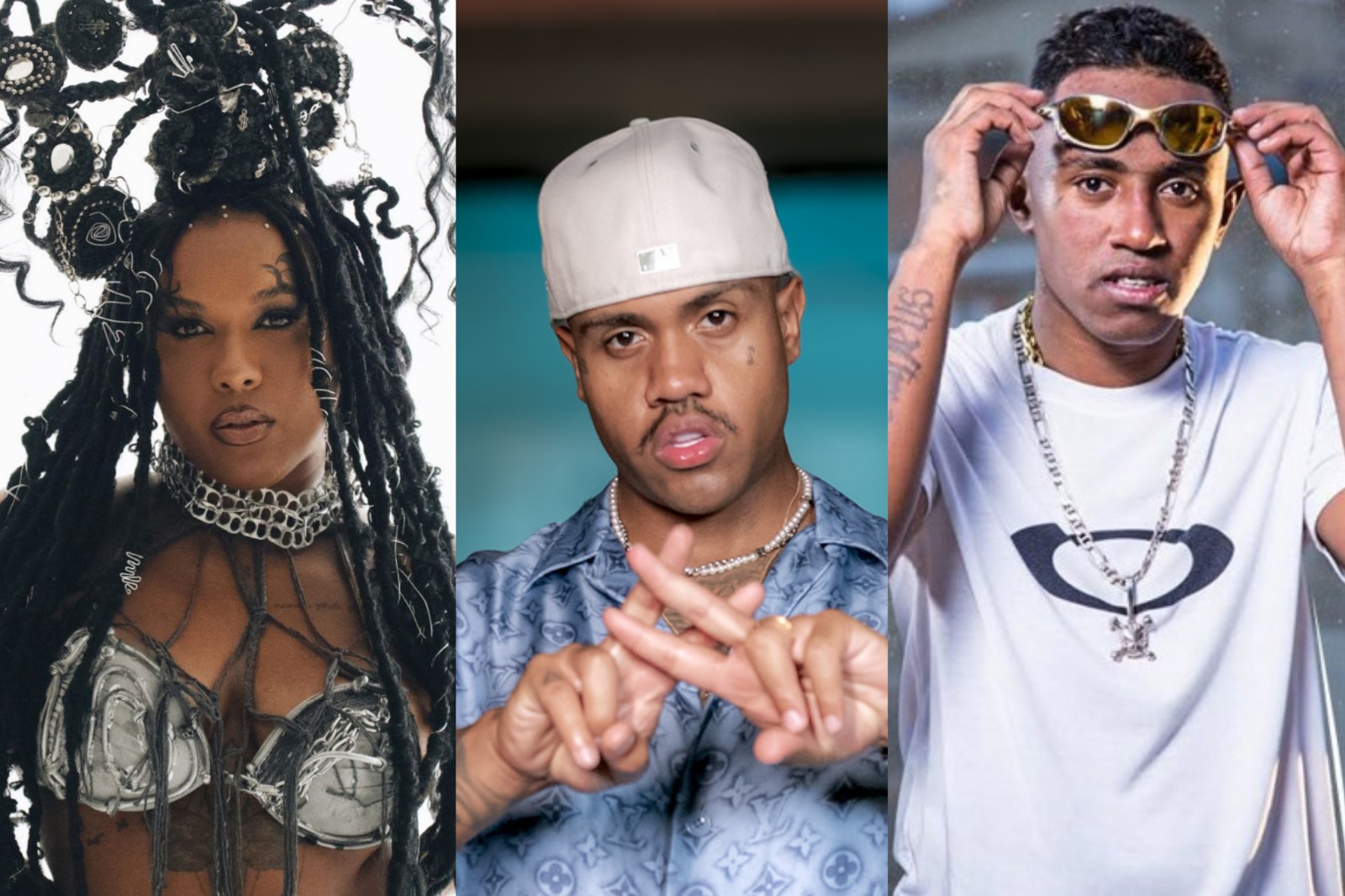 MCs Luanna, Davi e Dede, da esquerda para a direita. Foto: divulgação.