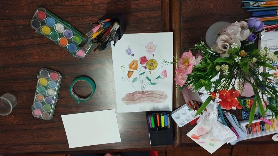 Flor e um desenho de flor