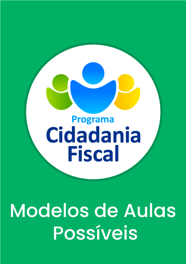 imagem central com 3 formas básicas imitando o contorno humano dentro de um circulo. abaixo o texto "Modelos de Aulas possíveis"