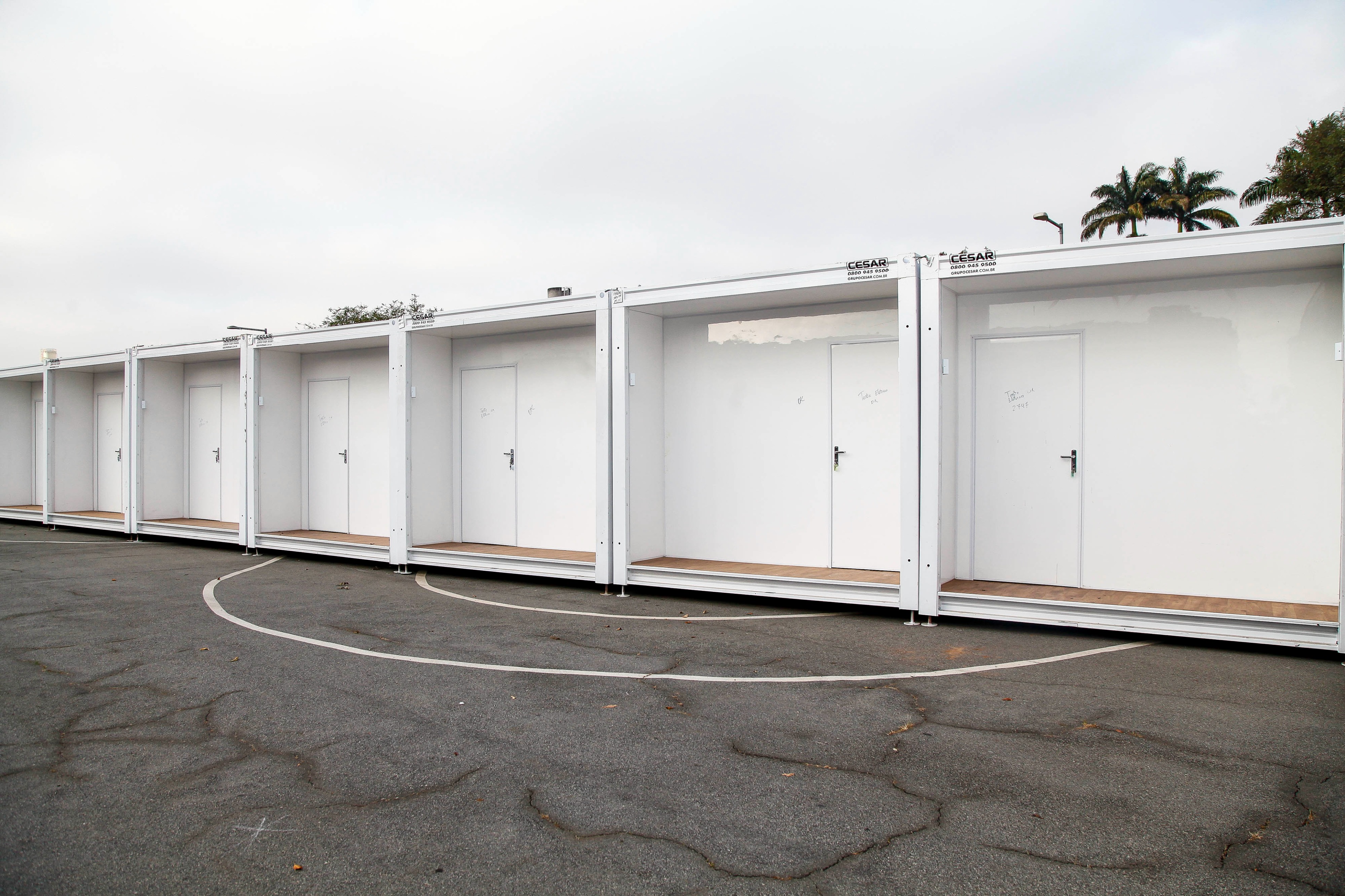 1225446-Chegada de Casas Modulares da Vila Reencontro