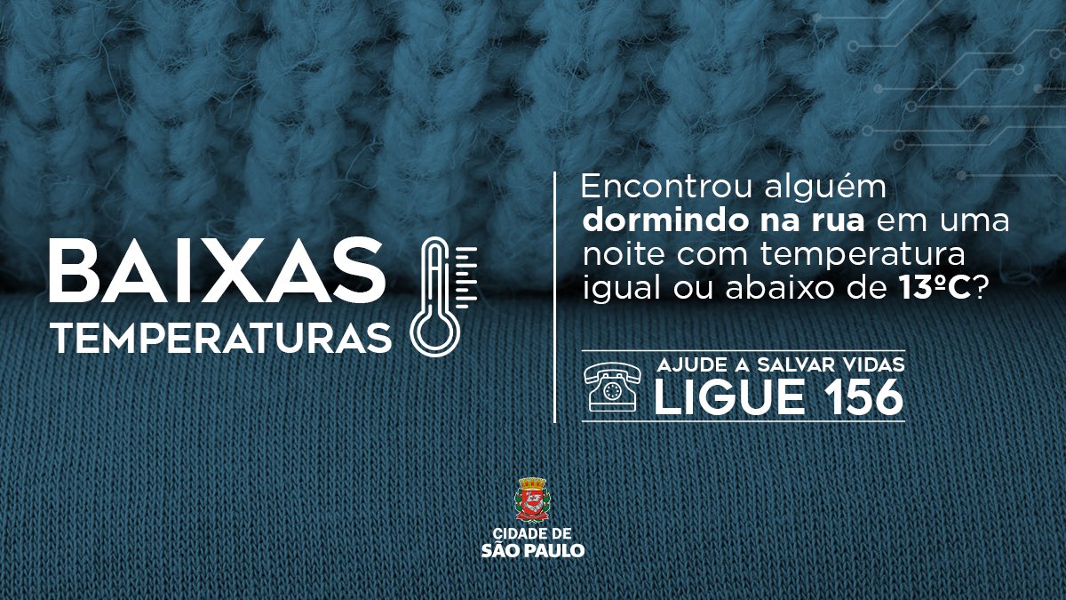 pôster da Operação Baixas Temperaturas