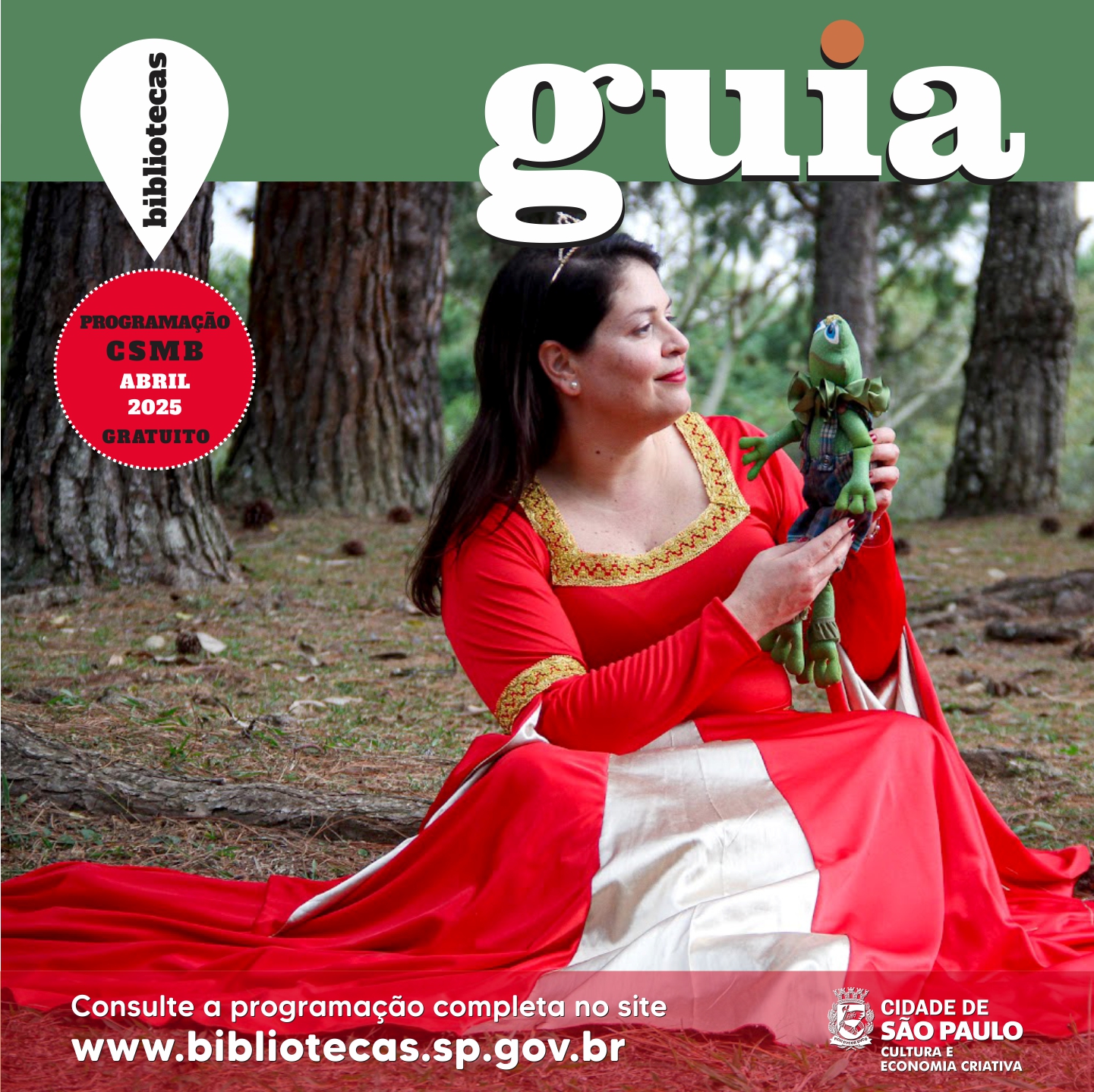 Capa Guia da Programação Cultural de Abril de 2025