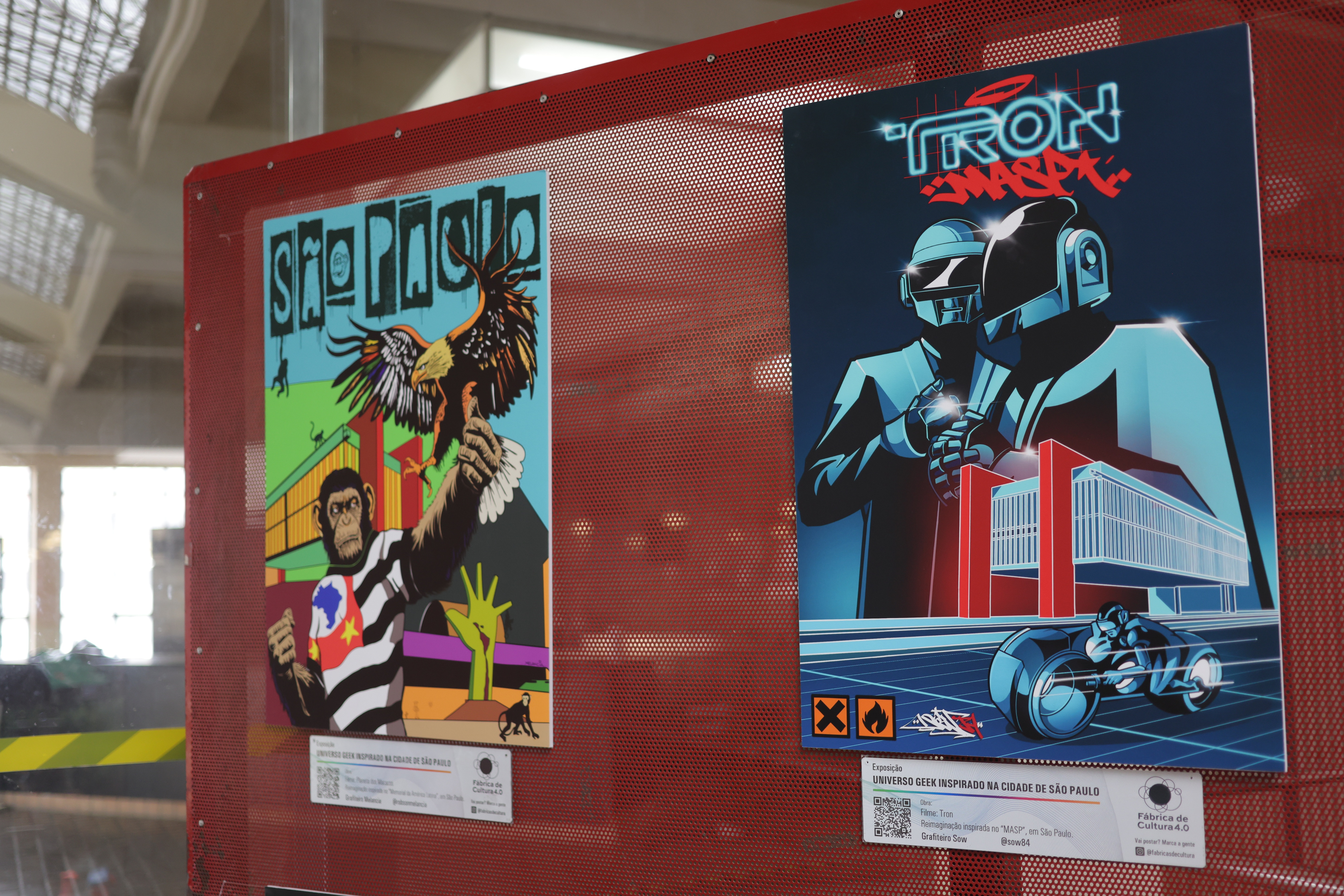 Foto da exposição "Universo Geek inspirado na Cidade de São Paulo" que chega na Biblioteca Affonso Taunay a partir de quinta-feira, dia 31. (Foto: Divulgação)