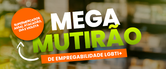 Banner mega mutirão de empregabilidade LBTI+