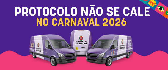 Proteção de mulheres e meninas, acolhimento e atendimento a todas as violações de direitos humanos. Equipe especializada e o uso de QR Code. Imagem em formato horizontal, com fundo predominantemente vermelho e alaranjado, simulando fogos de artifício iluminando o céu noturno, remetendo à celebração de Ano-Novo. No centro e à esquerda da imagem, há um texto grande em letras brancas e em caixa alta que informa que o Réveillon da Avenida Paulista contará com o protocolo “Não Se Cale”. Abaixo, em letras menores também brancas, há um texto explicativo sobre a proteção de mulheres e meninas, acolhimento e atendimento a violações de direitos humanos, mencionando o uso de equipe especializada e QR Code. No canto inferior direito da imagem, aparece o logotipo do “Réveillon na Paulista”, também em branco, acompanhado de pequenos elementos gráficos que remetem a fogos de artifício.