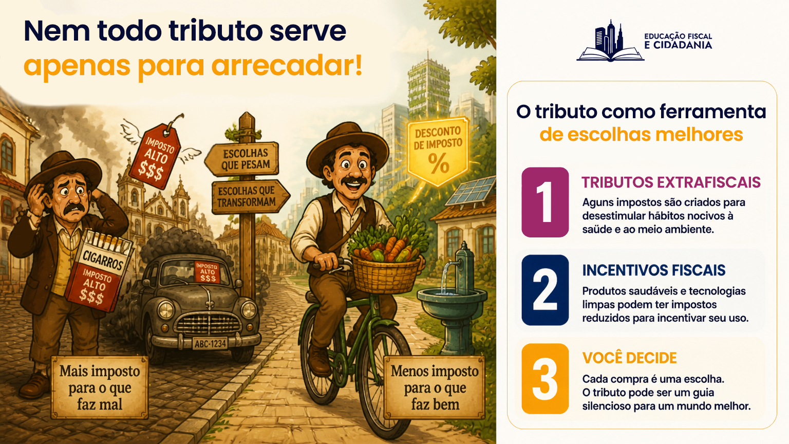 Imagem mostrando como coisas prejudiciais a saúde tem impostos mais altos
