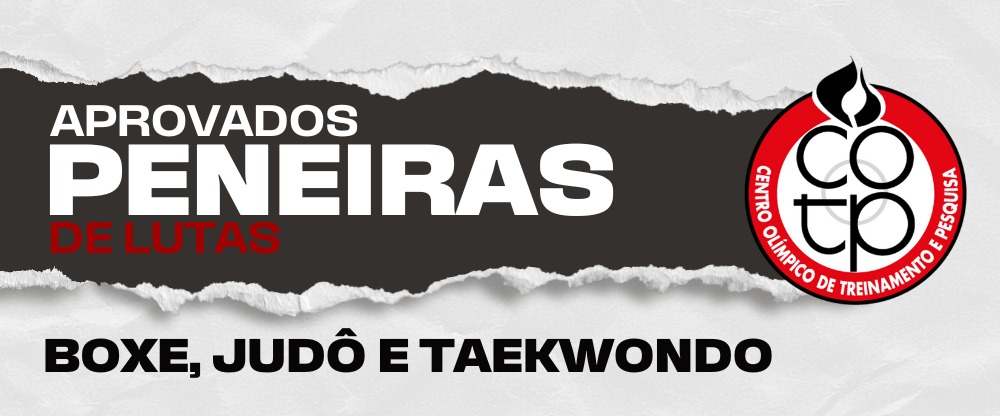 Na foto, arte de divulgação dos aprovados das peneiras de lutas.
