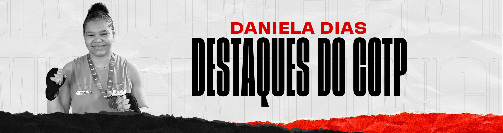 Na imagem, arte de divulgação da atleta destaque do boxe, Daniela Dias.