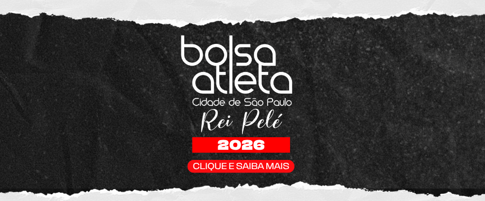 Na imagem, banner sobre o Bolsa Atleta Rei Pelé 2026.