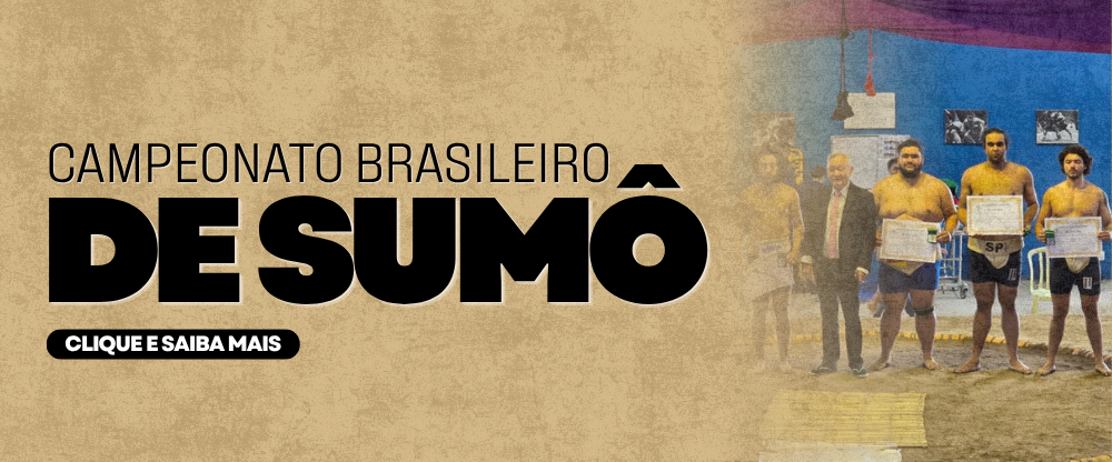 Arte de divulgação do campeonato de Sumô.