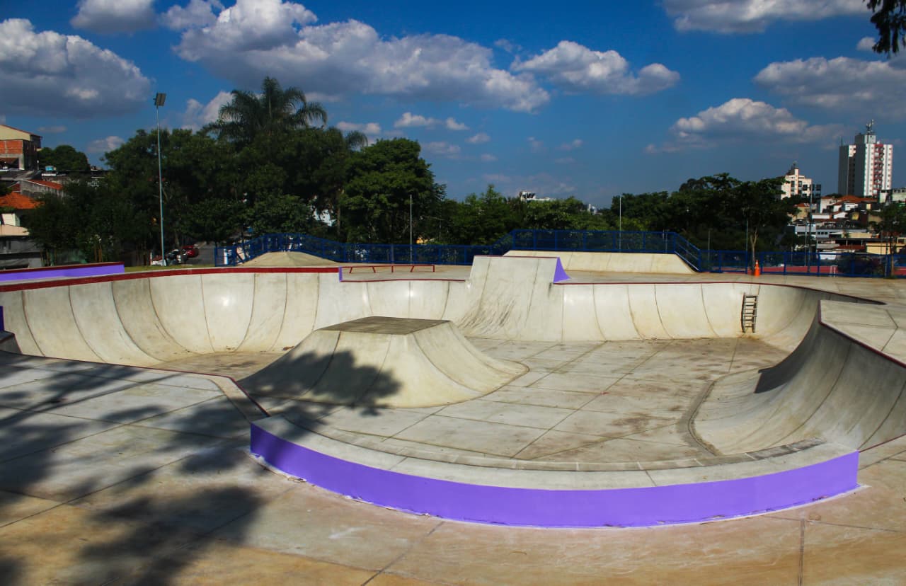 Na imagem, pista de skate do Centro Esportivo Vila Maria.