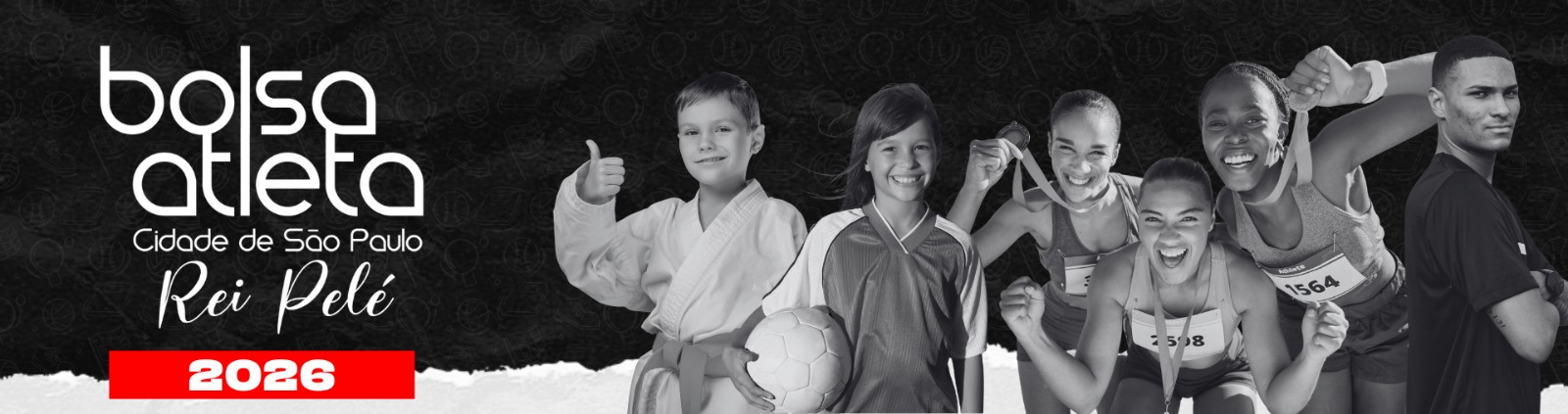 Na imagem, banner sobre o Bolsa Atleta Rei Pelé 2025.