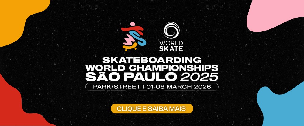 Na imagem, arte do Skateboarding World Championships São Paulo 2025