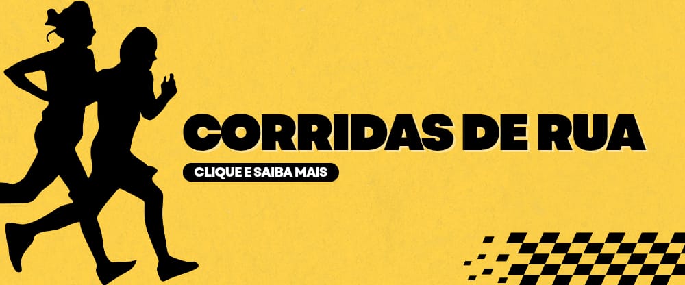 Na imagem, arte das corridas de rua.