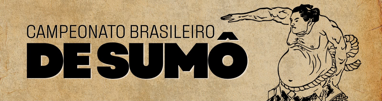 Arte de divulgação do campeonato de Sumô.
