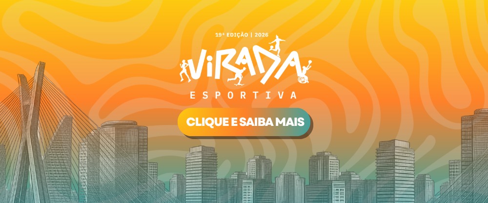 Na imagem, banner de divulgação da Virada Esportiva 2026.