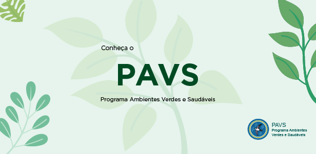 A imagem possui um fundo verde claro com elementos (plantas) ao redor. No centro, um texto escrito 