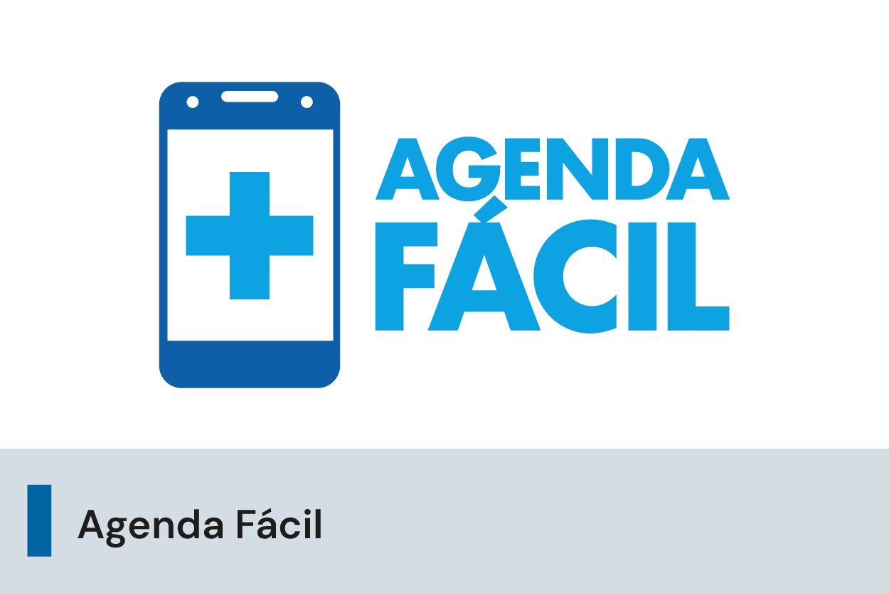 A imagem possui um fundo branco com o logo do Agenda Fácil