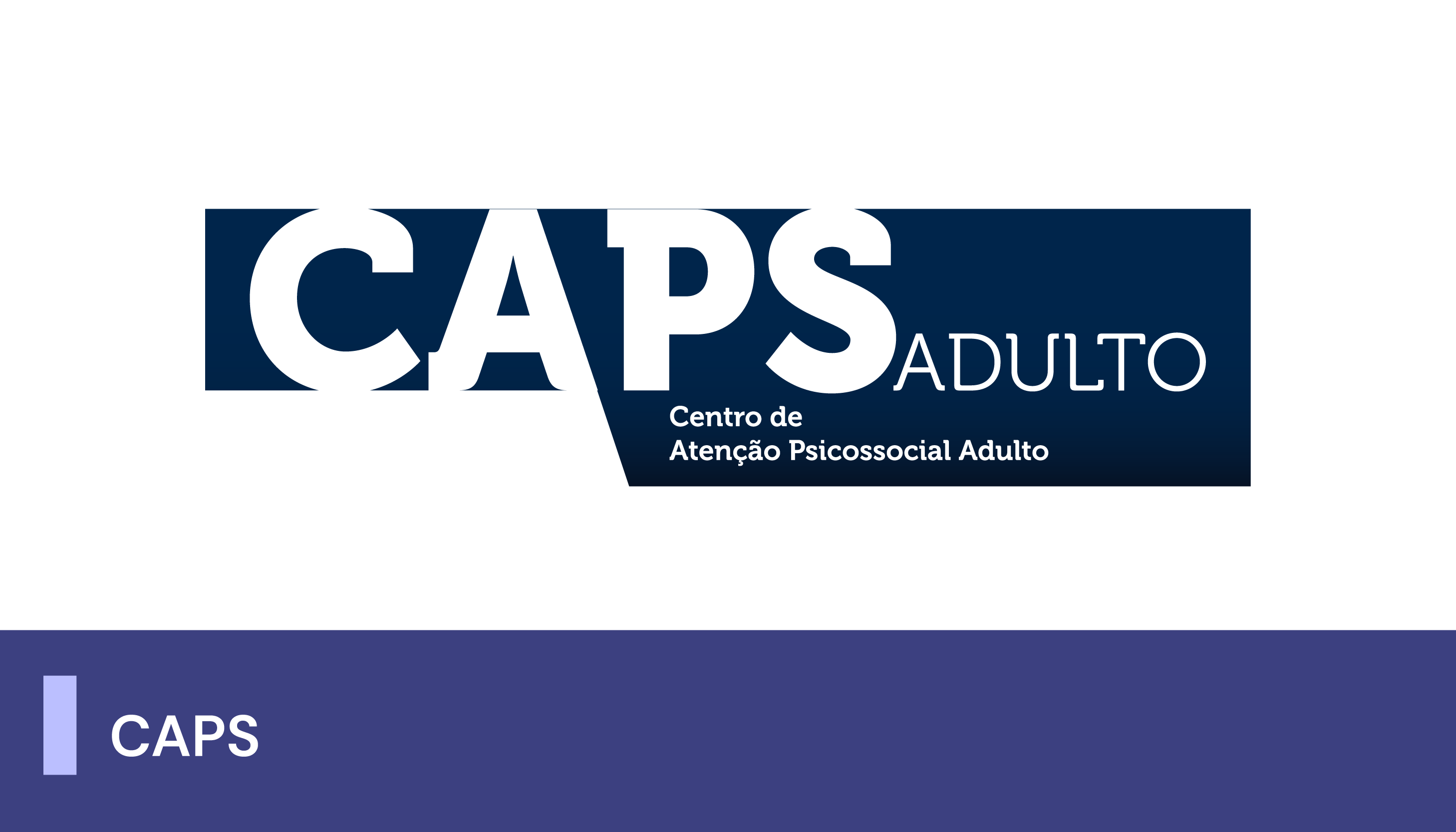 A imagem possui um fundo branco com a logo do CAPS Adulto. Abaixo, uma faixa com o texto 