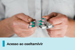 Pra Cego Ver: A imagem mostra uma pessoa segurando duas cartelas de remédios. Abaixo, uma texto descrito 